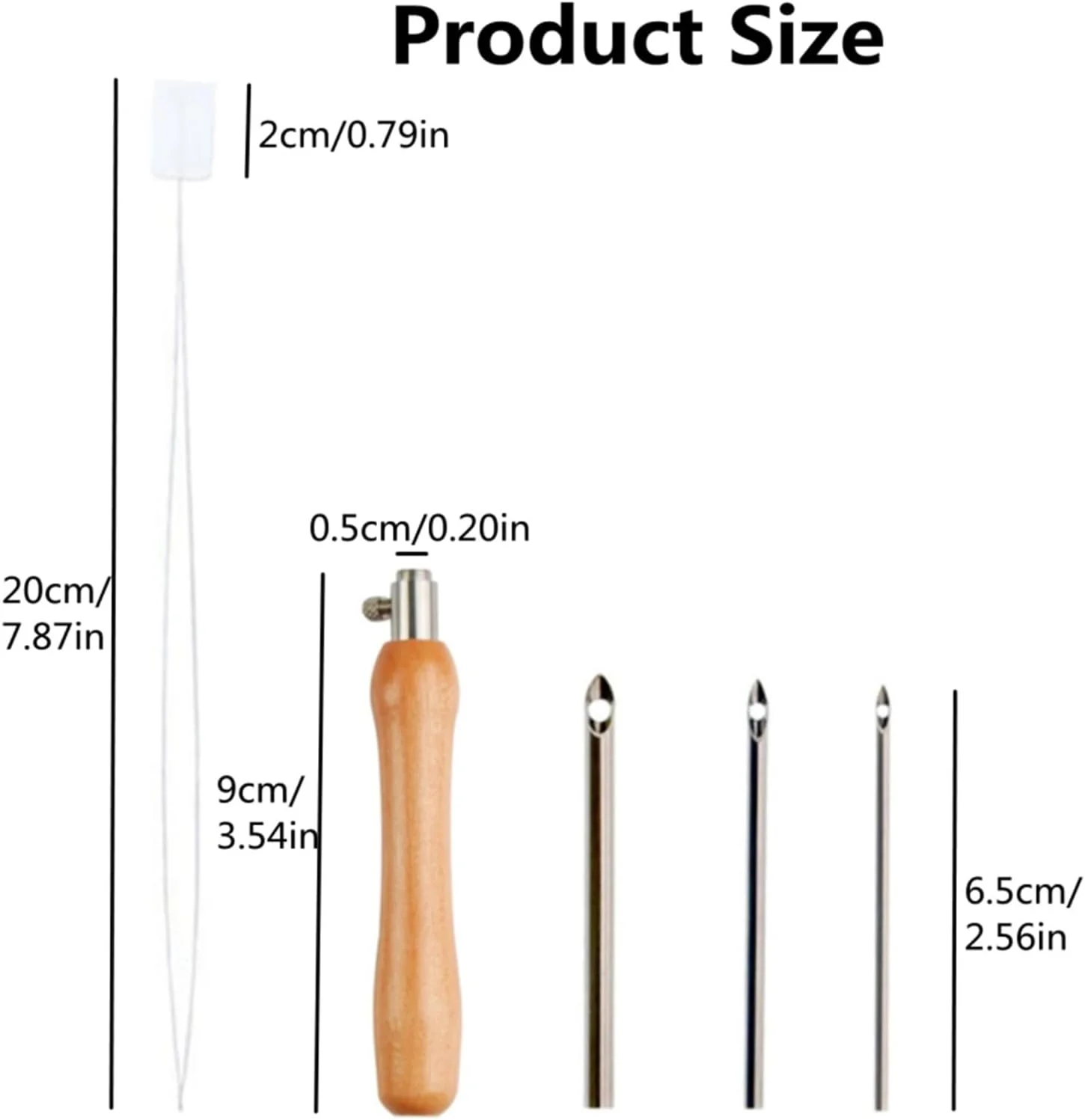 ست سوزن پانچ گلدوزی، سوزن چوبی قابل تنظیم، ست مبتدی سوزن پانچ، سوزن های پانچ با دسته، ابزار قلاب بافی فرش سوزن پانچ، ست کامل برای بزرگسالان و مبتدیان گلدوزی