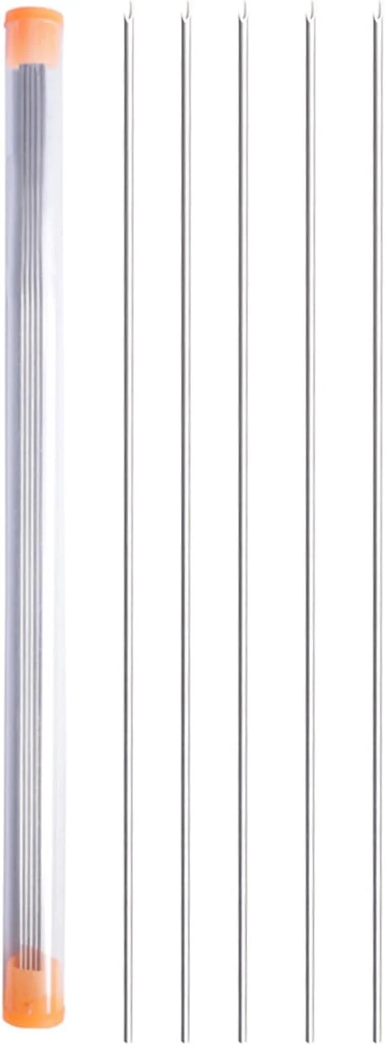 ست 5 عددی سوزن کرم خاکی توخالی، ابزار سوراخکاری و طعمه گذاری استیل ضد زنگ برای تجهیزات ماهیگیری