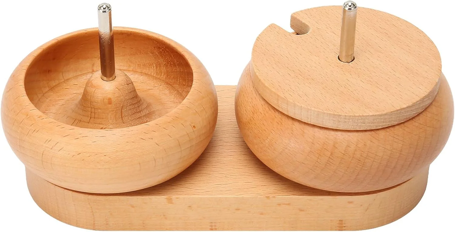 دستگاه مهره بافی Fockety، 2 سوزن چوبی فلزی، کیت مهره دوزی، لودر نخ کشی بادوام و پایدار با پایه بیضی شکل و روکش برای ساخت جواهرات، مهره های دانه ای و رسی