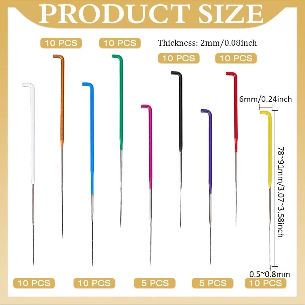 MAYJOYDIY بسته 80 عددی سوزن نمد دوزی در 4 سایز (گیج 36، مسیر 38، گیج 40، گیج 42) لوازم جانبی نمد دوزی پشمی سوزن نمدی رنگارنگ با جعبه پلاستیکی برای مبتدیان و صنایع دستی