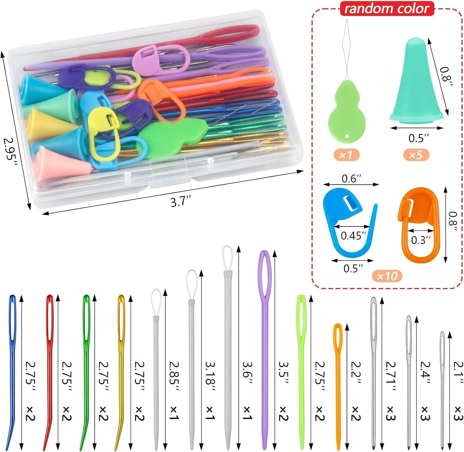 ست سوزن خمیده چشم بزرگ Dolaso برای دوخت، بافتنی، قلاب بافی، صنایع دستی DIY با سوزن رفو و سوزن ملیله دوزی، سوزن های رفو ایده آل برای پشم