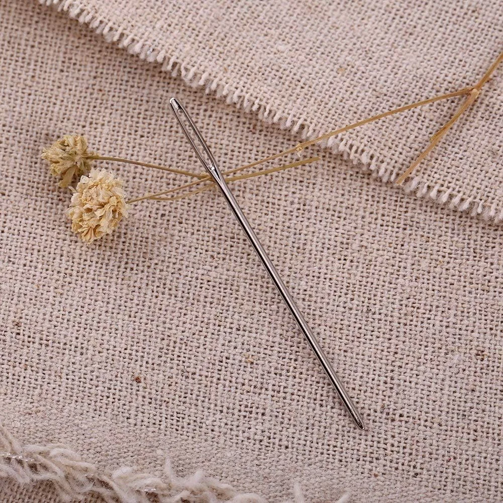 سوزن های گلدوزی فلزی برای خیاطی دستی، سوزن چشم بزرگ، برای خیاطی، گلدوزی، پرداخت نهایی قلاب بافی خانگی
