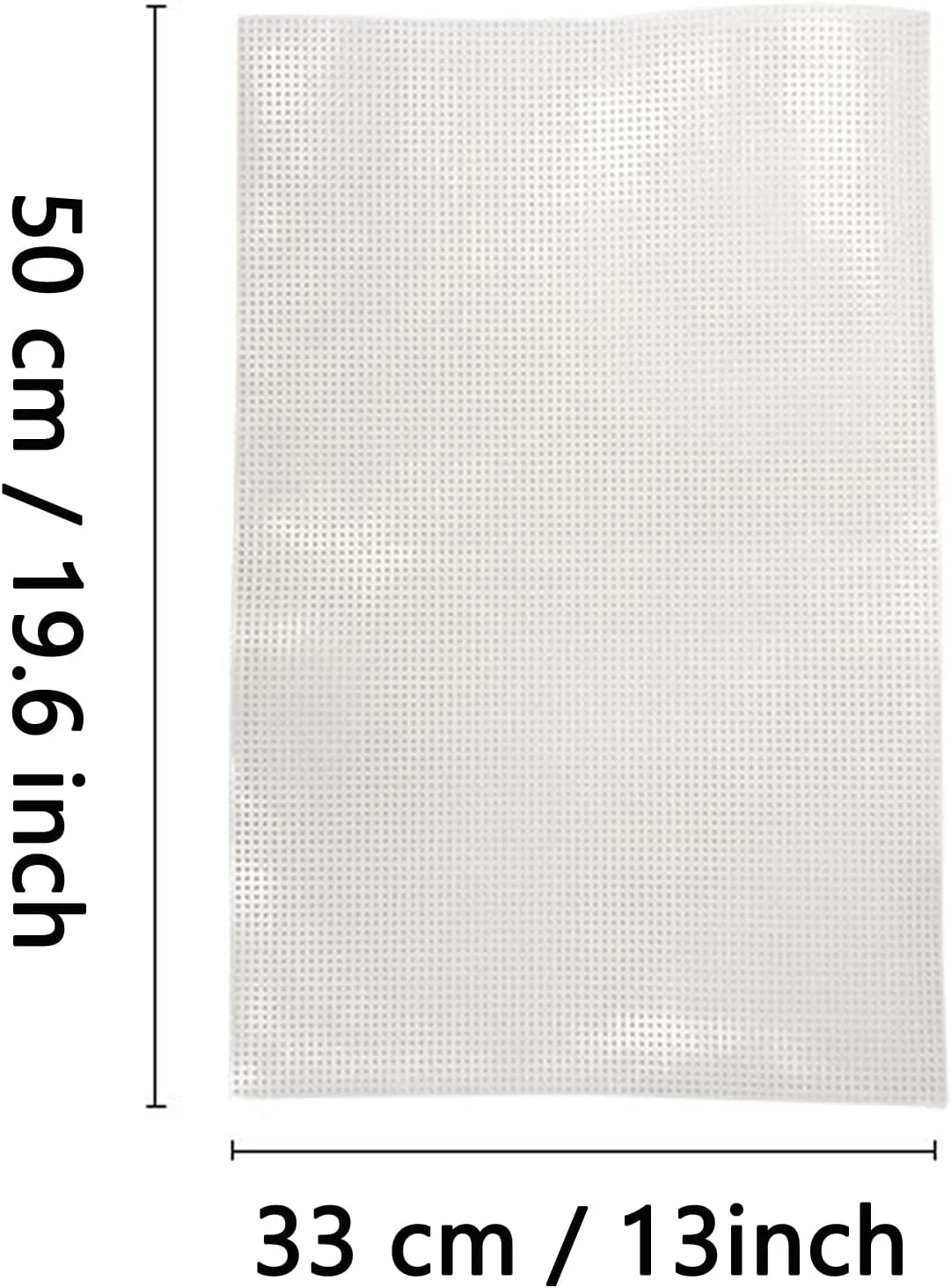 بسته 5 عددی بوم پلاستیکی مشبک سفید سیمان با 4 سوزن پلاستیکی برای پروژه های صنایع دستی و خیاطی با کودکان، گلدوزی، نخ گلدوزی، بافندگی، پروژه های قلاب بافی (5 قطعه 50 × 33 سانتی متر)