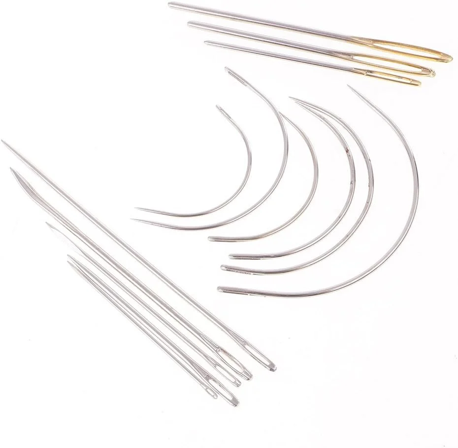 کیت تعمیرات روکش مبلمان Tenlacum، 50 متر نخ جین روکش بسیار قوی در 10 رنگ و کیت 14 عددی سوزن های چرمی و فرش دوزی دستی سنگین و متنوع