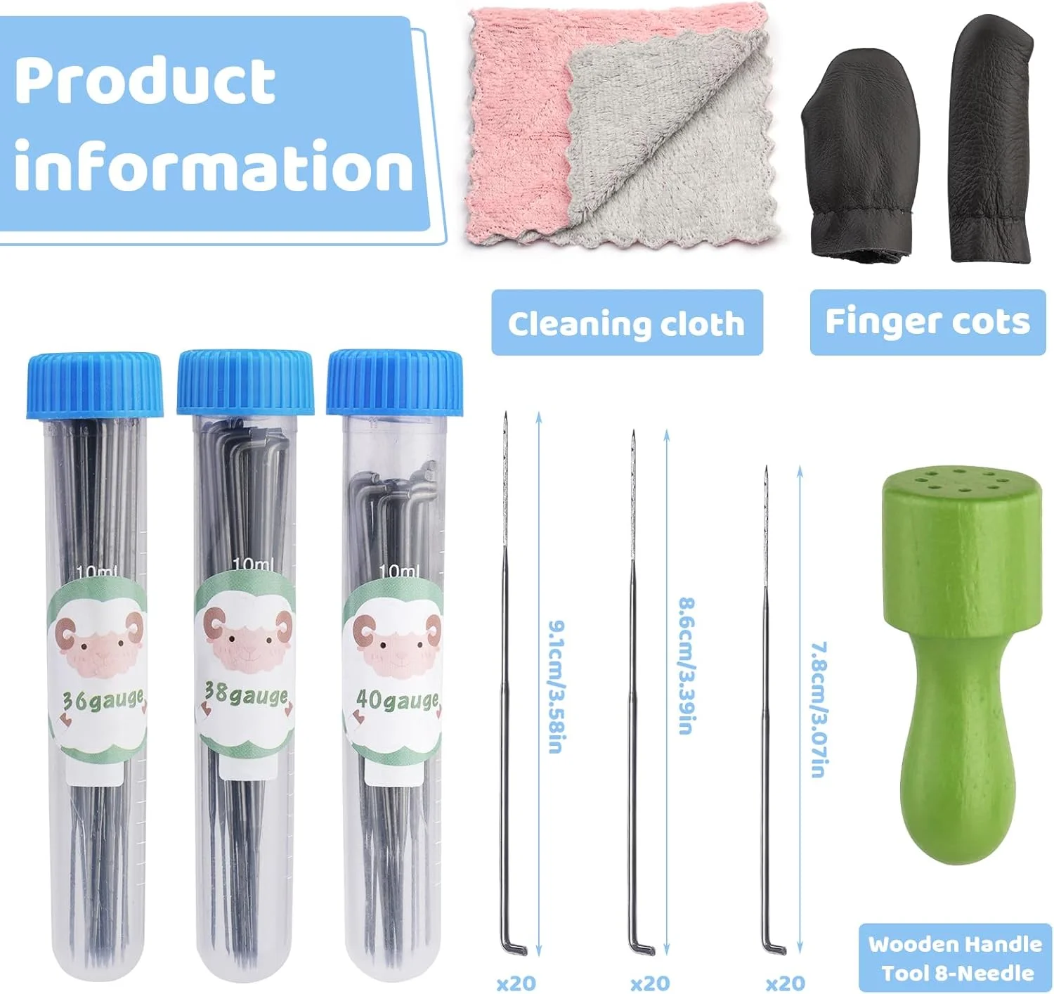 ابزار سوزنزنی پشم داکسیرو، کیت ابزار سوزنزنی پشم با سوزنهای نمدی در 3 سایز و دسته چوبی 1/8 سوزنی برای لوازم سوزنزنی نمدی مبتدی یا حرفهای (سبز) ابزار سوزنزنی پشم داکسیرو، کیت ابزار سوزنزنی پشم با سوزنهای نمدی در 3 سایز و دسته چوبی 1/8 سوزنی برای لوازم سوزنزنی نمدی مبتدی یا حرفهای (سبز)