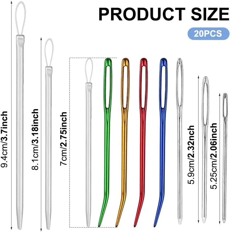ست سوزن نخ، ست سوزن کوبلن دوزی، 20 عدد سوزن کند، سوزن پشمی با لوله نگهداری، سوزن های بافتنی نخ استیل ضد زنگ، سوزن های خیاطی، 3 سایز، سوزن کند، نوک منحنی برای بافندگی ست سوزن نخ، ست سوزن کوبلن دوزی، 20 عدد سوزن کند، سوزن پشمی با لوله نگهداری، سوزن های بافتنی نخ استیل ضد زنگ، سوزن های خیاطی، 3 سایز، سوزن کند، نوک منحنی برای بافندگی