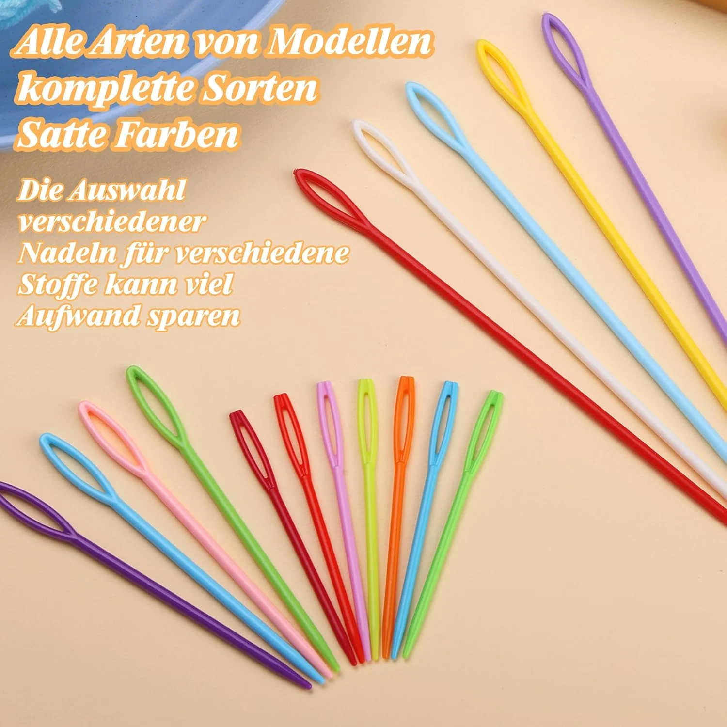 مجموعه سوزن خیاطی داکسیرو، 70 عدد سوزن خیاطی پلاستیکی و 6 عدد سوزن کند، سوزن خیاطی، سوزن بافندگی ایمنی با جعبه نگهداری برای خیاطی DIY، پروژه سوزن صنایع دستی دست ساز