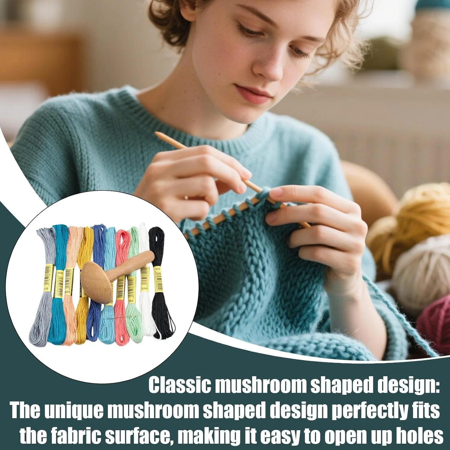 قارچ وصله زنی - ابزار خیاطی وصله زنی سوزنی چوبی | ست گلدوزی برای بزرگسالان، مناسب برای ترمیم ژاکت، شلوار، کلاه، مسافرت، هدیه به خانواده، دوستان، همکاران و همسر قارچ وصله زنی - ابزار خیاطی وصله زنی سوزنی چوبی | ست گلدوزی برای بزرگسالان، مناسب برای ترمیم ژاکت، شلوار، کلاه، مسافرت، هدیه به خانواده، دوستان، همکاران و همسر