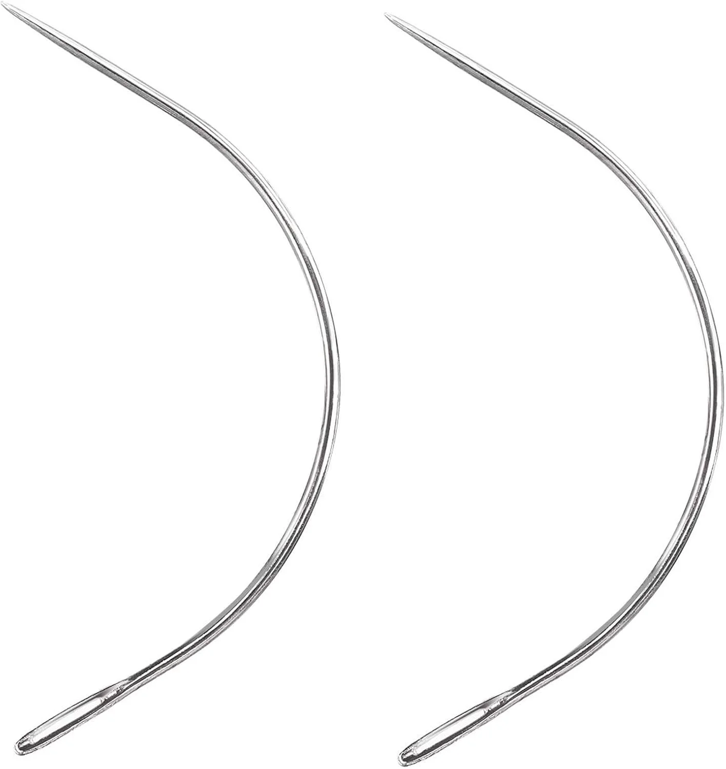 مجموعه سوزن های خیاطی منحنی AASh Bir Kraft 2 عددی | تعمیر سوزن خیاطی منحنی | سوزن خیاطی منحنی متنوع | 2 اینچ، 3 اینچ، 3.5 اینچ یا 4 اینچ (2 عدد 4 اینچ)