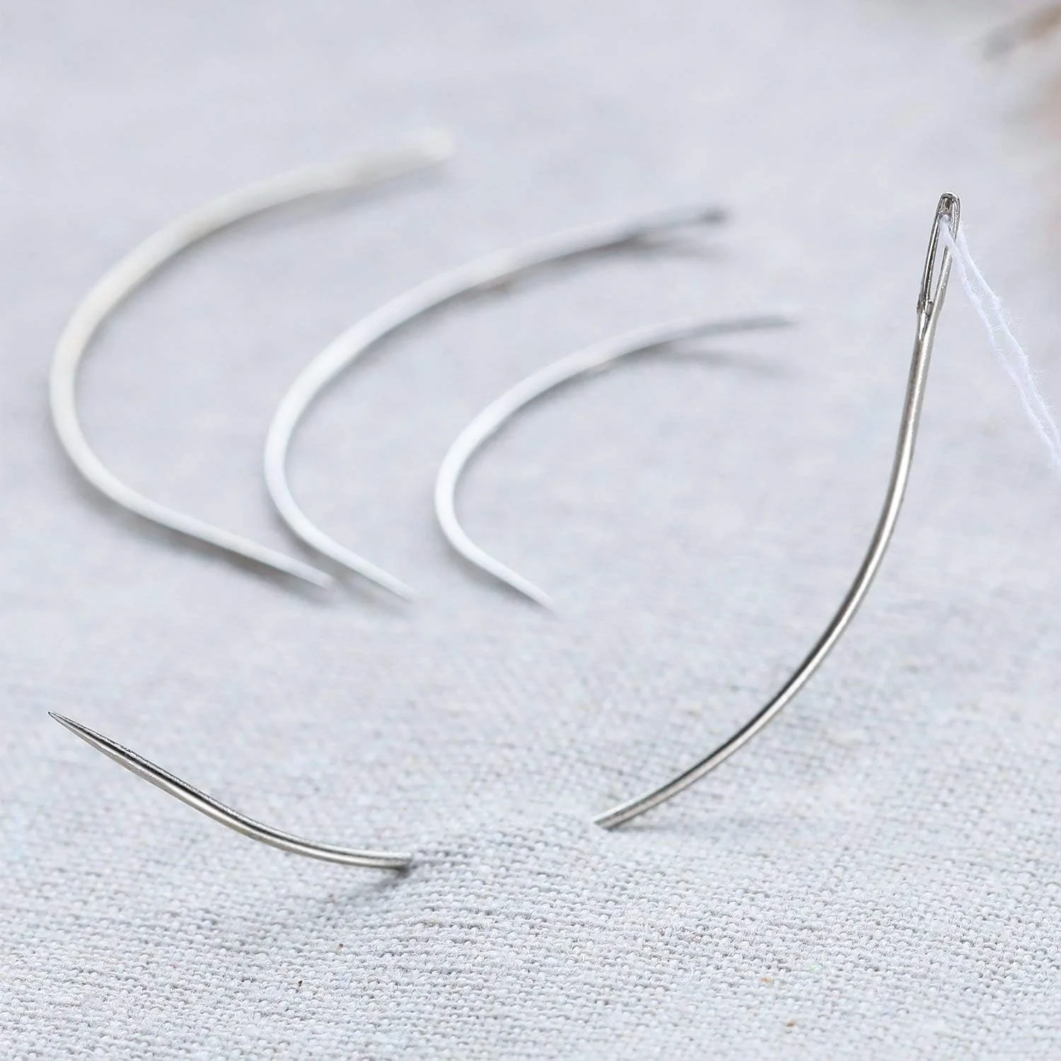 مجموعه سوزن های خیاطی منحنی AASh Bir Kraft 2 عددی | تعمیر سوزن خیاطی منحنی | سوزن خیاطی منحنی متنوع | 2 اینچ، 3 اینچ، 3.5 اینچ یا 4 اینچ (2 عدد 4 اینچ)