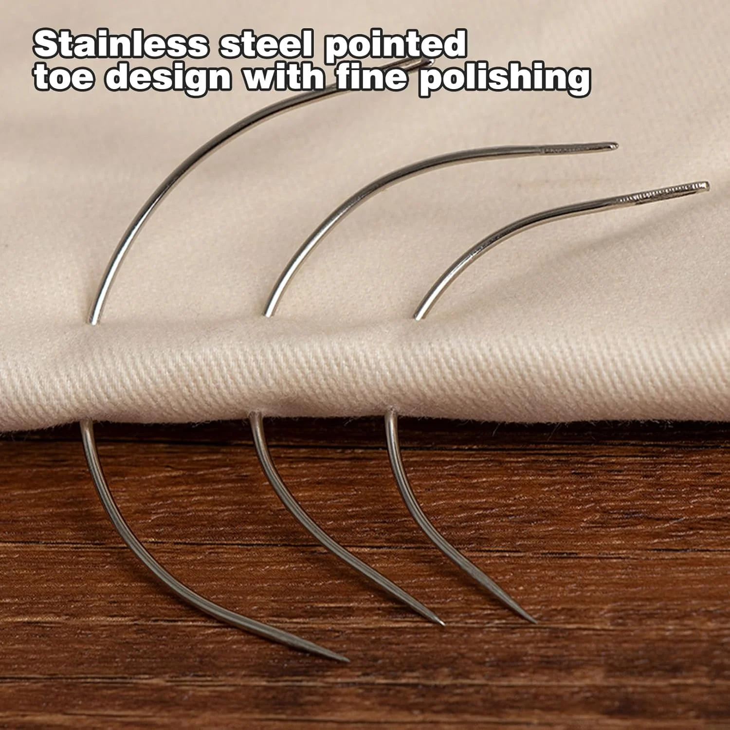 بسته 12 عددی سوزن خیاطی خمیده، ست سوزن خیاطی، سوزن چرمی دستی استیل ضد زنگ، سوزن های روکش، سوزن زین خمیده، سوزن های گرد برای خیاطی، سوزن های دستی، خیاطی چرم