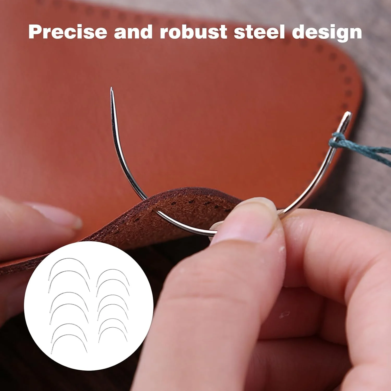 بسته 12 عددی سوزن خیاطی خمیده، ست سوزن خیاطی، سوزن چرمی دستی استیل ضد زنگ، سوزن های روکش، سوزن زین خمیده، سوزن های گرد برای خیاطی، سوزن های دستی، خیاطی چرم