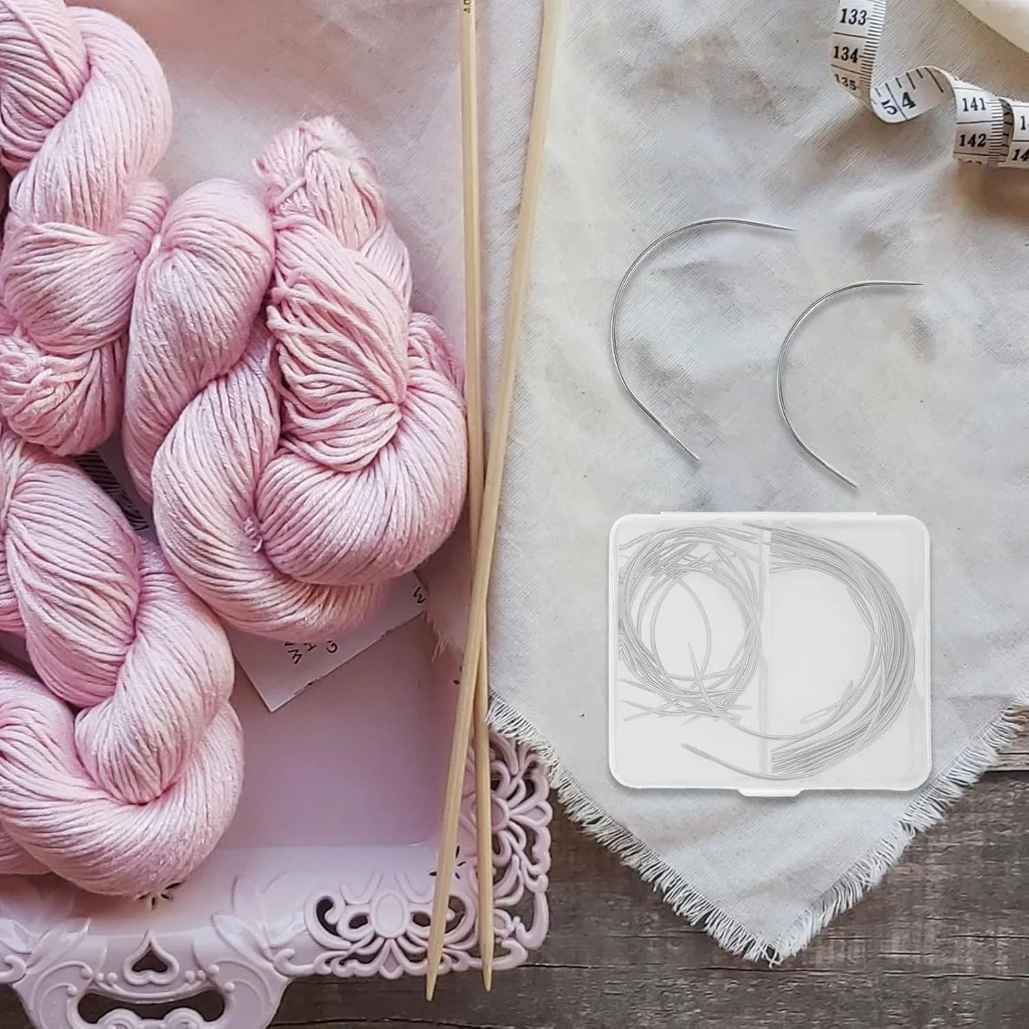 40 عدد سوزن بافتنی منحنی شکل C، سوزن خیاطی دستی، سوزن های منحنی برای تعمیر چرم، بوم، بافتنی، مدل سازی صنایع دستی