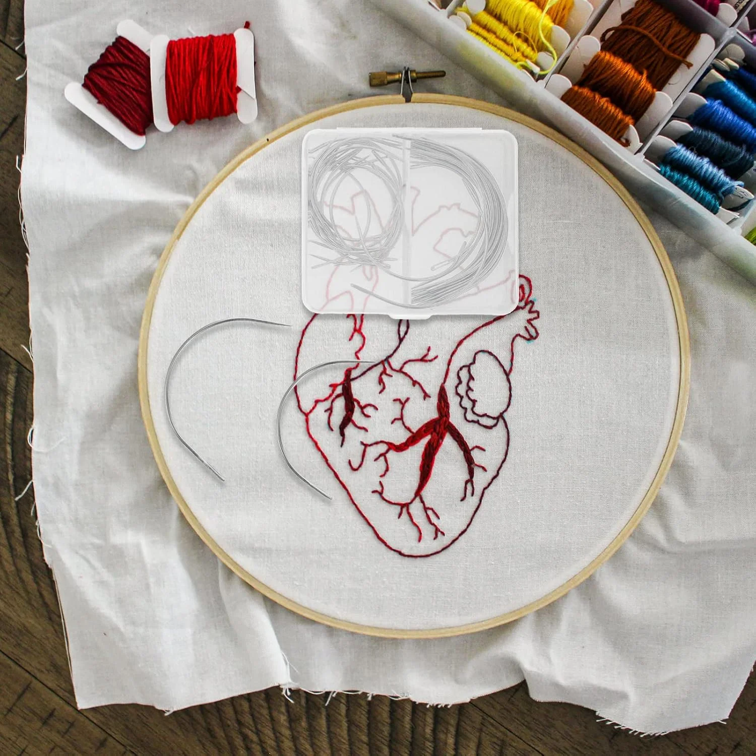 40 عدد سوزن بافتنی منحنی شکل C، سوزن خیاطی دستی، سوزن های منحنی برای تعمیر چرم، بوم، بافتنی، مدل سازی صنایع دستی