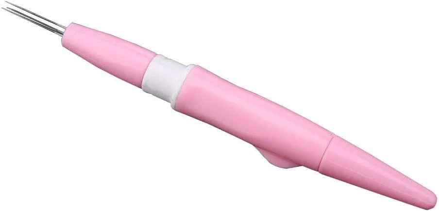 قلم سوزن پانچ گلدوزی CRTGW، قلم پانچ سوزن نمدی گلدوزی با مجموعه 3 سوزن ظریف ابزار برای صنایع دستی DIY (صورتی) قلم سوزن پانچ گلدوزی CRTGW، قلم پانچ سوزن نمدی گلدوزی با مجموعه 3 سوزن ظریف ابزار برای صنایع دستی DIY (صورتی)