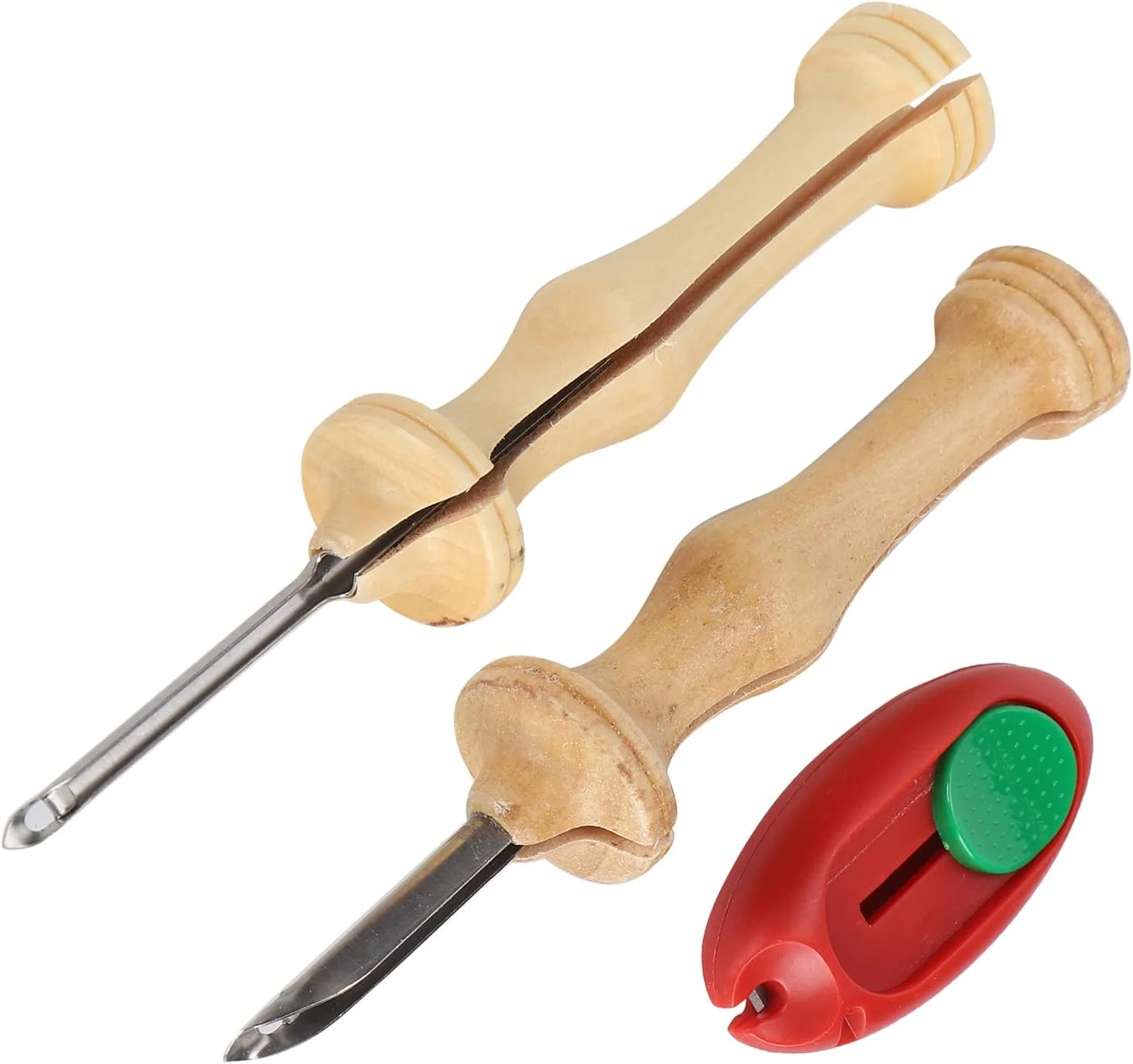 سوزن پانچ دسته چوبی Cryfokt، ست سوزن پانچ لوله سوزن استیل ضد زنگ دسته چوبی انعطاف پذیر برای صنایع دستی DIY برای سوزن دوزی سوزن پانچ دسته چوبی Cryfokt، ست سوزن پانچ لوله سوزن استیل ضد زنگ دسته چوبی انعطاف پذیر برای صنایع دستی DIY برای سوزن دوزی