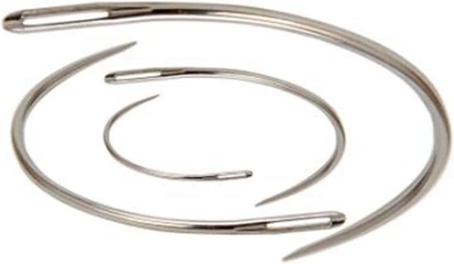 ست 4 عددی سوزن های خیاطی چرمی منحنی، مقاوم برای بافت و صنایع دستی، سوزن های تیز خیاطی نوع C، سوزن های خیاطی دستی چرم، سوزن های بافت تعمیر بوم اثاثه یا لوازم داخلی