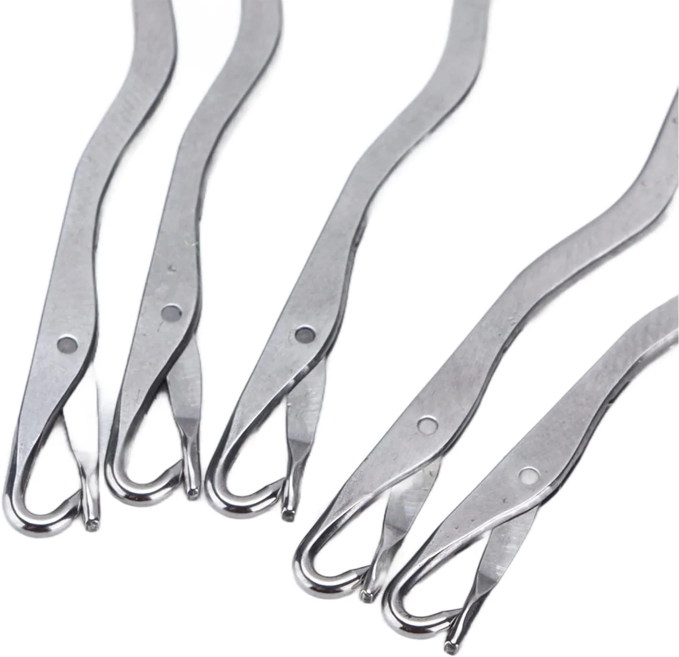 5 عدد سوزن تعمیر، سوزن های رفو برای قلاب بافی، سوزن های چرمی دوزی برای دوخت دستی، سوزن قلاب، ابزار بافندگی و خیاطی خانگی استیل ضد زنگ دو طرفه