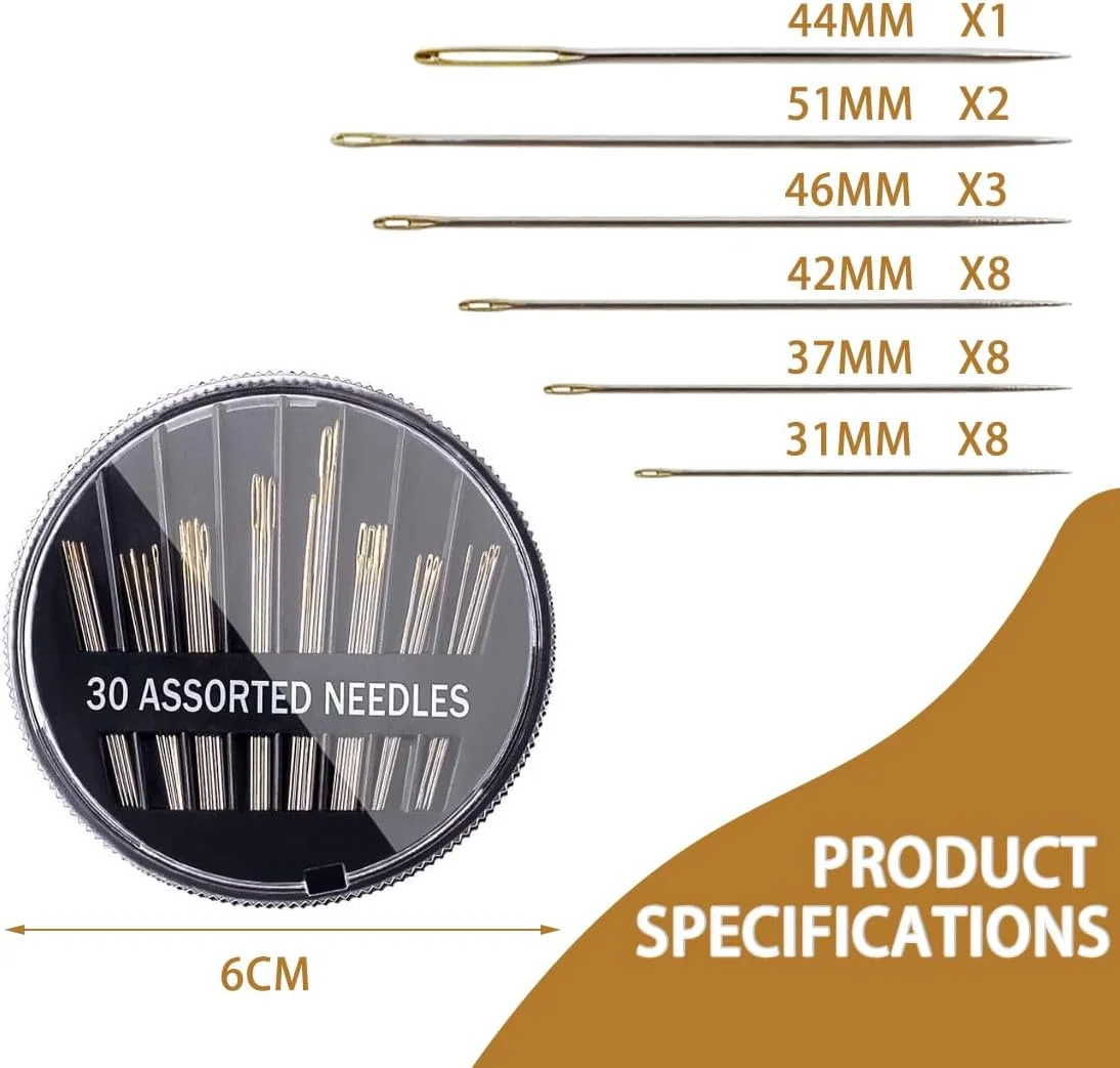 سوزن خیاطی دستی CENSIVI 30 عددی - سوزن های خیاطی نقره ای، سوزن های متنوع، سوزن های بخیه چشم بزرگ، سوزن های گلدوزی با جعبه نگهداری برای خیاطی، گلدوزی، تعمیر، صنایع دستی، دوخت سوزن خیاطی دستی CENSIVI 30 عددی - سوزن های خیاطی نقره ای، سوزن های متنوع، سوزن های بخیه چشم بزرگ، سوزن های گلدوزی با جعبه نگهداری برای خیاطی، گلدوزی، تعمیر، صنایع دستی، دوخت