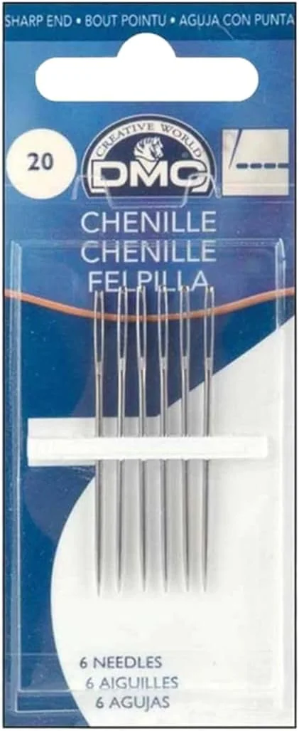 سوزن های دست دوزی DMC Chenille سایز 20 بسته 6 عددی 20X15X25 سوزن های دست دوزی DMC Chenille سایز 20 بسته 6 عددی 20X15X25