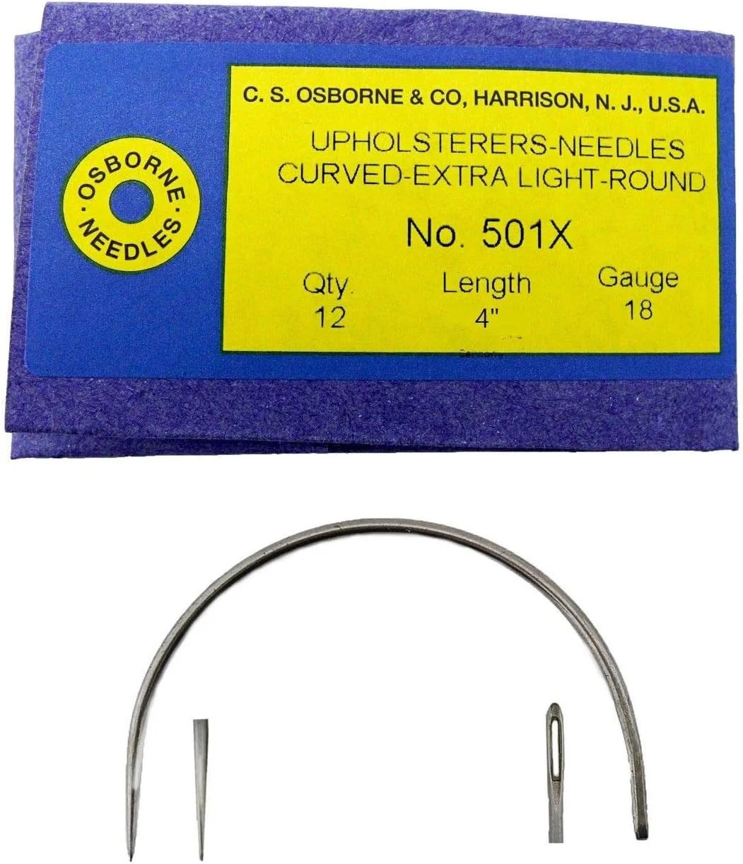 بسته 12 عددی سوزن های خمیده بسیار سبک C.S. Osborne شماره 501X سایز 4 اینچ ساخت آمریکا بسته 12 عددی سوزن های خمیده بسیار سبک C.S. Osborne شماره 501X سایز 4 اینچ ساخت آمریکا