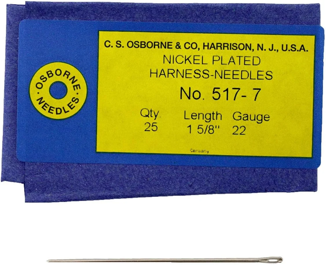 بسته 25 عددی سوزن زین دوزی C.S. Osborne مدل #517 (517-7) سایز 7 ساخت آمریکا بسته 25 عددی سوزن زین دوزی C.S. Osborne مدل #517 (517-7) سایز 7 ساخت آمریکا