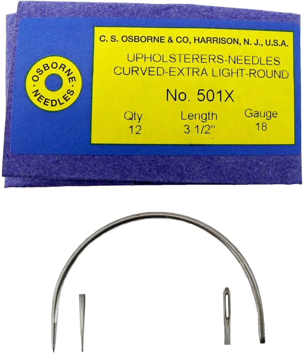 بسته 12 عددی سوزن های منحنی بسیار سبک C.S. Osborne شماره 501X سایز 3-1/2 اینچ ساخت آمریکا بسته 12 عددی سوزن های منحنی بسیار سبک C.S. Osborne شماره 501X سایز 3-1/2 اینچ ساخت آمریکا