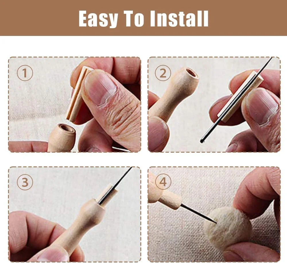 BORDSTRACT 5 عدد ابزار سوزن نمدی، لوازم سوزن زنی چند منظوره دست ساز DIY چوبی ضد زنگ کیت ابزار نمدی سوزن پشمی برای نمد زنی مرطوب و خشک BORDSTRACT 5 عدد ابزار سوزن نمدی، لوازم سوزن زنی چند منظوره دست ساز DIY چوبی ضد زنگ کیت ابزار نمدی سوزن پشمی برای نمد زنی مرطوب و خشک