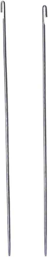 2 عدد سوزن مهره فلزی نقره ای، قلاب بافی مهره، سوزن های مهره دار، سوزن نخ کش مهره چوبی فولادی، ابزار ساخت جواهرات، سوزن های مهره دوزی هنری