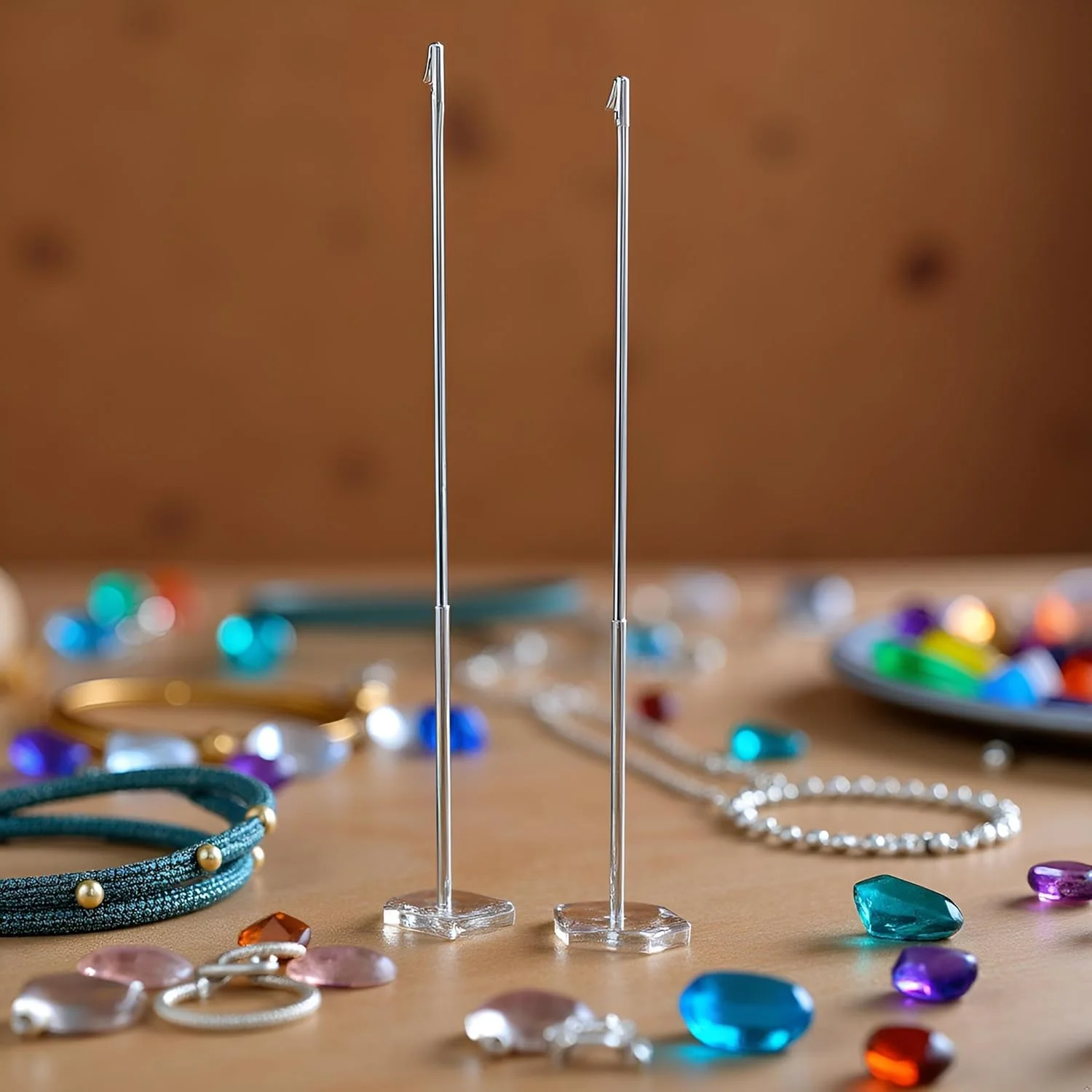 2 عدد سوزن مهره فلزی نقره ای، قلاب بافی مهره، سوزن های مهره دار، سوزن نخ کش مهره چوبی فولادی، ابزار ساخت جواهرات، سوزن های مهره دوزی هنری 2 عدد سوزن مهره فلزی نقره ای، قلاب بافی مهره، سوزن های مهره دار، سوزن نخ کش مهره چوبی فولادی، ابزار ساخت جواهرات، سوزن های مهره دوزی هنری