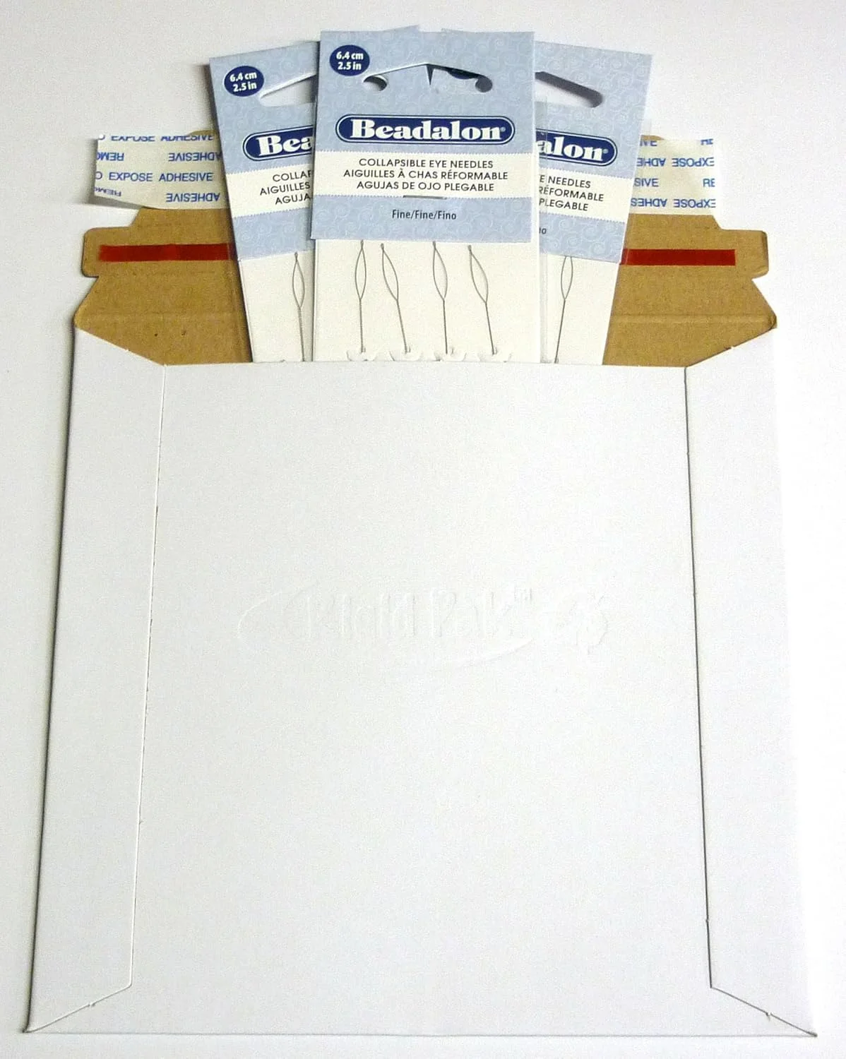 بسته 3 عددی سوزن های چشم تاشو Beadalon - 2.5 اینچی ظریف، 4 عدد در هر بسته (در بسته بندی پستی Rigid Pak TM)