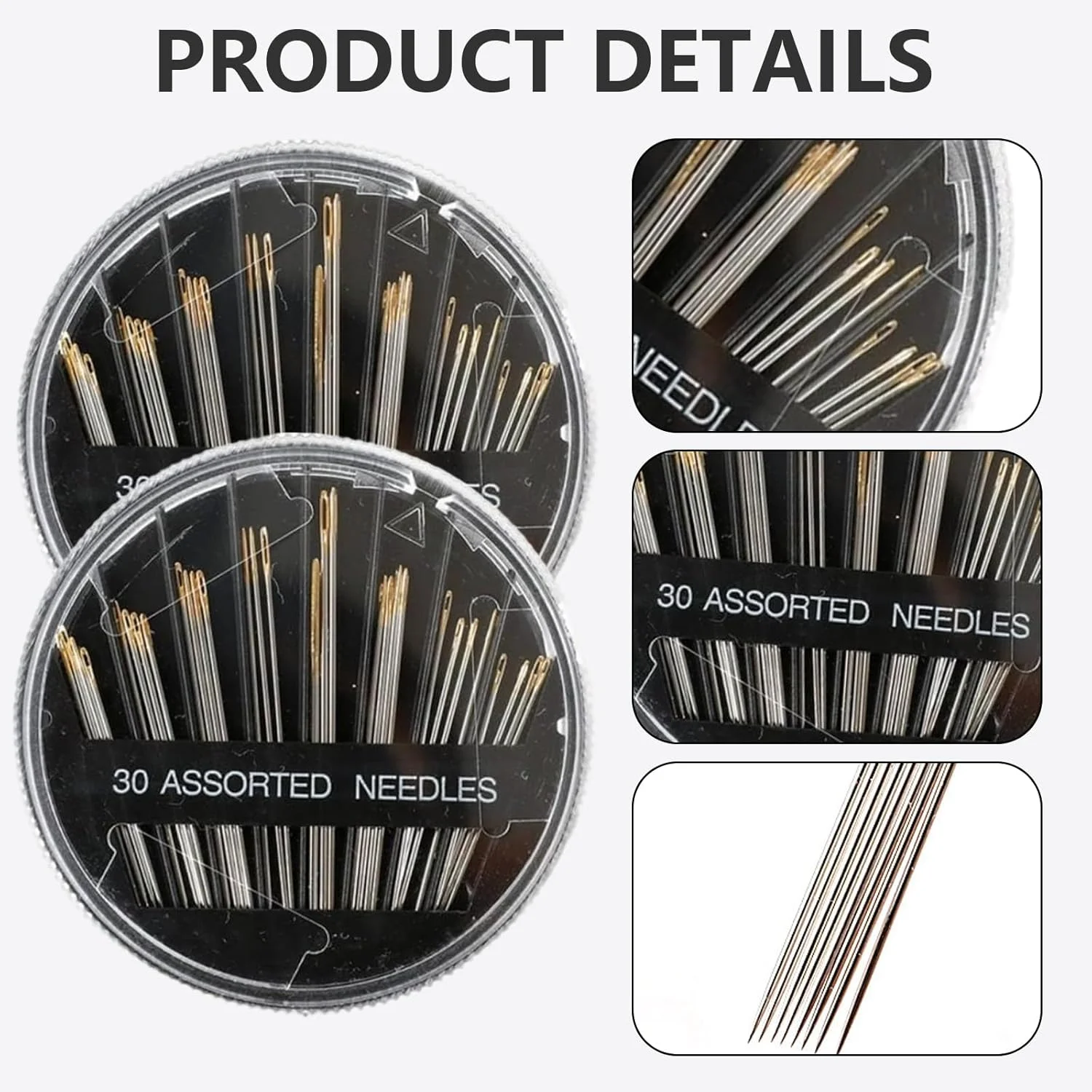 بسته 2 عددی سوزن خیاطی، 60 سوزن متنوع با جعبه های نگهداری مشکی برای دوخت دستی و کاردستی گلدوزی، مجموعه سوزن های خیاطی جهانی با اندازه های مختلف برای تعمیر و وصله بسته 2 عددی سوزن خیاطی، 60 سوزن متنوع با جعبه های نگهداری مشکی برای دوخت دستی و کاردستی گلدوزی، مجموعه سوزن های خیاطی جهانی با اندازه های مختلف برای تعمیر و وصله