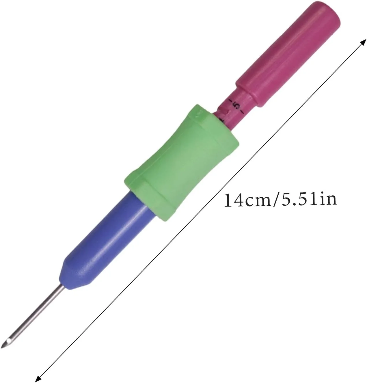 ابزار پانچ سوزنی قابل تنظیم، قلم سوزن گلدوزی با 5 ارتفاع قابل تنظیم - سوزن فولاد ضد زنگ با سوزن نخ کن برای بزرگسالان، مبتدیان ابزار پانچ سوزنی قابل تنظیم، قلم سوزن گلدوزی با 5 ارتفاع قابل تنظیم - سوزن فولاد ضد زنگ با سوزن نخ کن برای بزرگسالان، مبتدیان