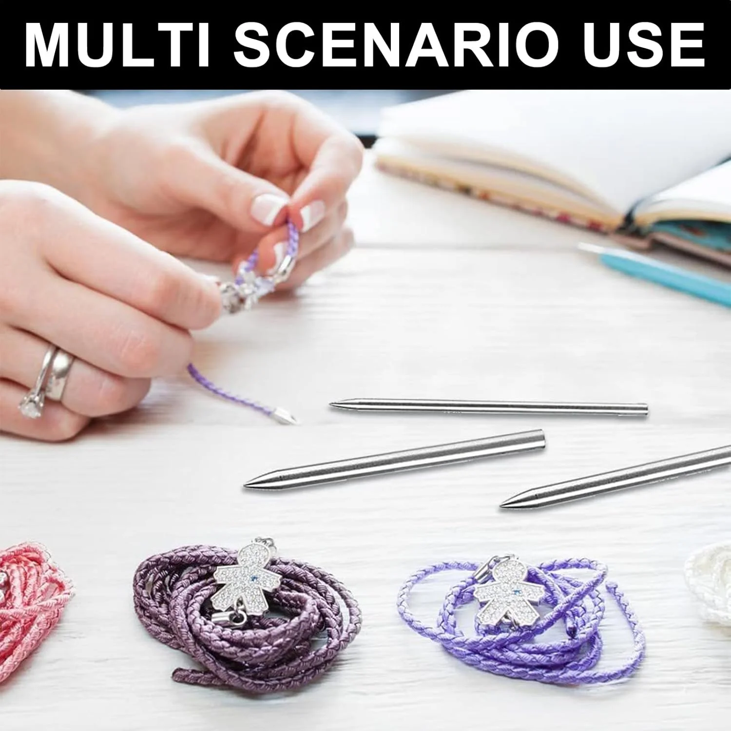 ست سوزن پاراکورد 6 عددی - ابزار FID پاراکورد - سوزن های خیاطی استیل ضد زنگ - کیت اتصال دستبند DIY - تزیین بافت بند (نقره ای) ست سوزن پاراکورد 6 عددی - ابزار FID پاراکورد - سوزن های خیاطی استیل ضد زنگ - کیت اتصال دستبند DIY - تزیین بافت بند (نقره ای)