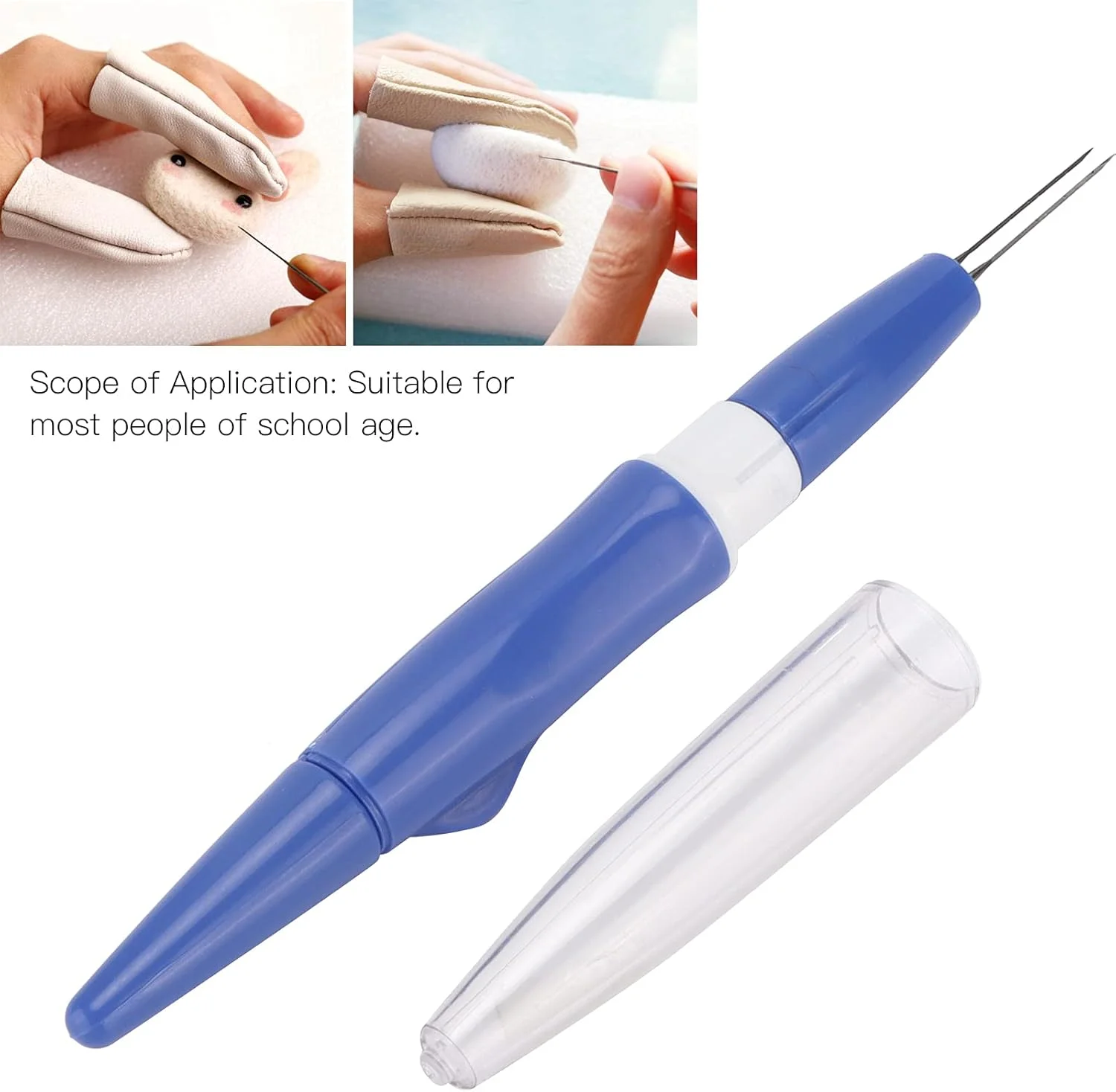 قلم نمد دوزی 3 سوزنه، نمد دوزی پشمی مقاوم در برابر سایش و مناسب برای نمد دوزان حرفه ای، مبتدیان، محصولات دست ساز و فرآیند تولید DIY (آبی) قلم نمد دوزی 3 سوزنه، نمد دوزی پشمی مقاوم در برابر سایش و مناسب برای نمد دوزان حرفه ای، مبتدیان، محصولات دست ساز و فرآیند تولید DIY (آبی)