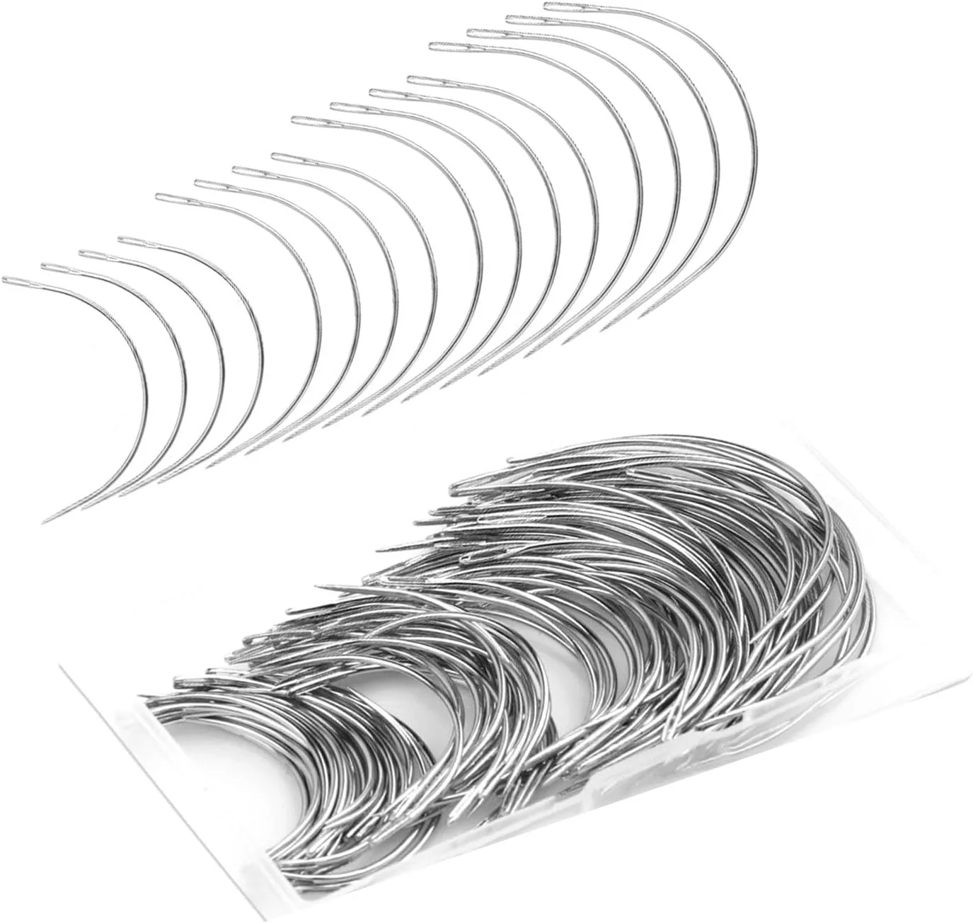 42/50/100/120 عدد سوزن منحنی مدل C، سوزن چرمی منحنی برای دوخت دستی، تعمیر چرم فرش و بوم 42/50/100/120 عدد سوزن منحنی مدل C، سوزن چرمی منحنی برای دوخت دستی، تعمیر چرم فرش و بوم