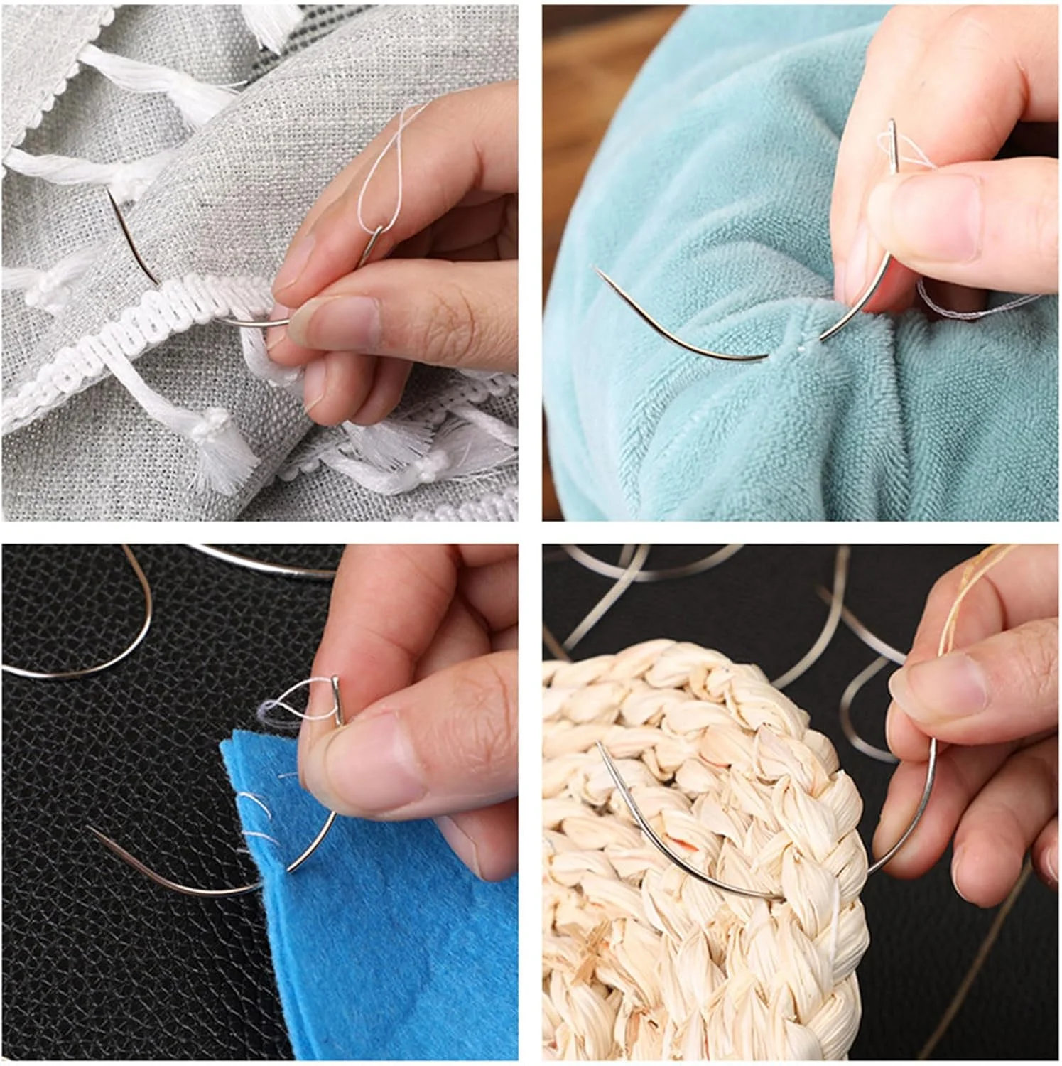 42/50/100/120 عدد سوزن منحنی مدل C، سوزن چرمی منحنی برای دوخت دستی، تعمیر چرم فرش و بوم