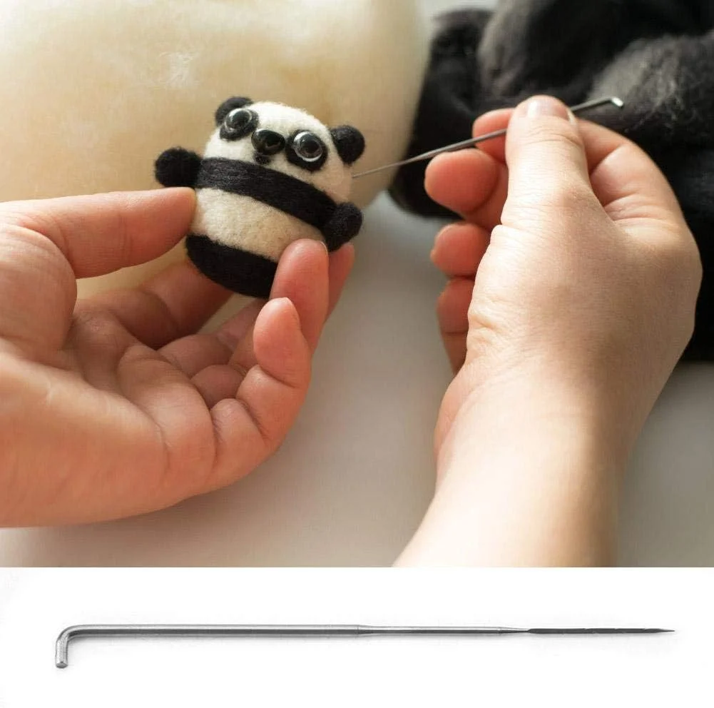 100 عدد سوزن نمد دوزی پشمی دست ساز در 3 سایز، سوزن های پشمی گلدوزی، سوزن های نمد دوزی دستی، ابزار DIY نمد دوزی (M)