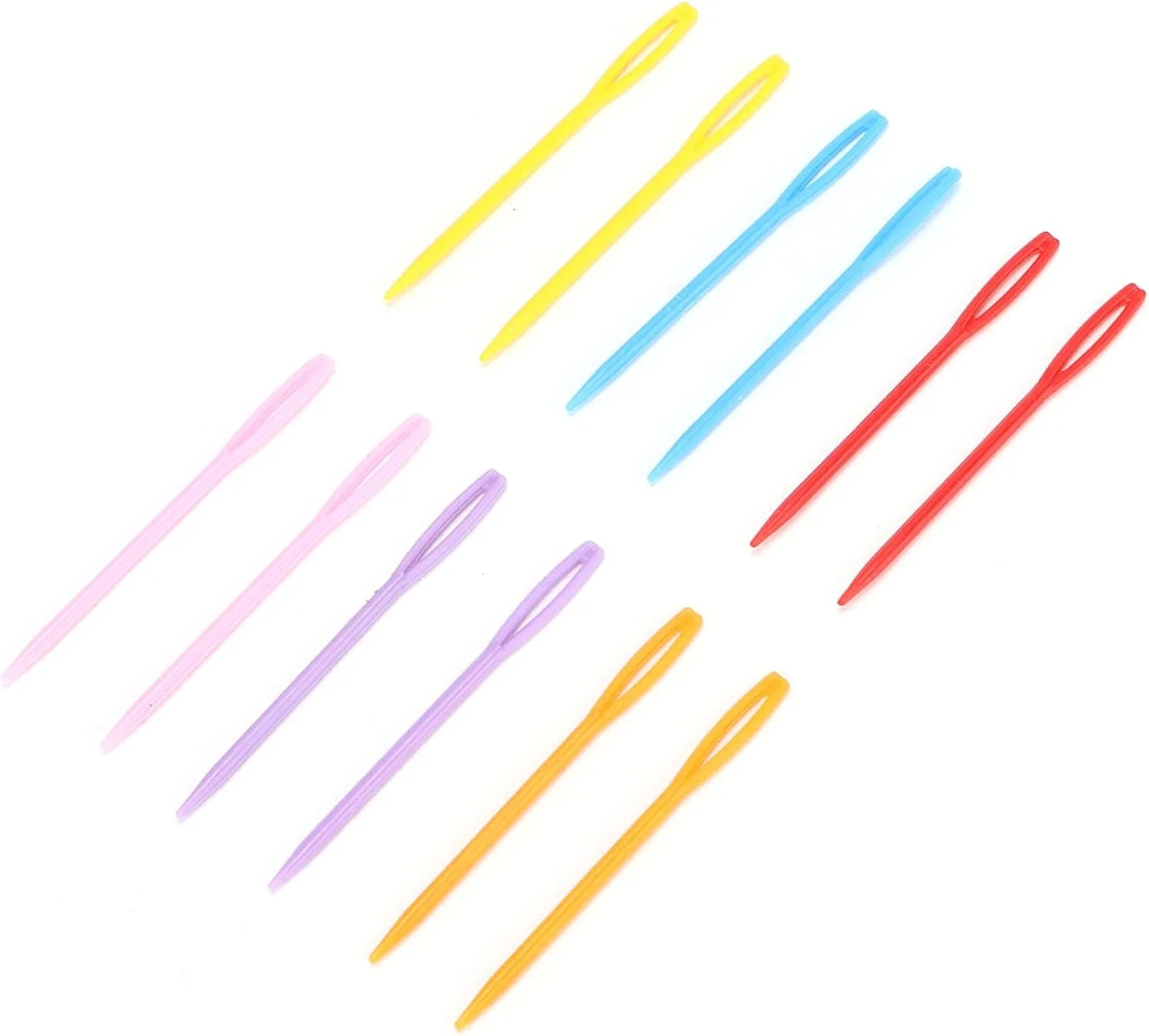 1000 عدد سوزن پلاستیکی خیاطی ایمنی چشم بزرگ رنگارنگ سوزن بافندگی قلاب بافی کودکان صنایع دستی دست ساز