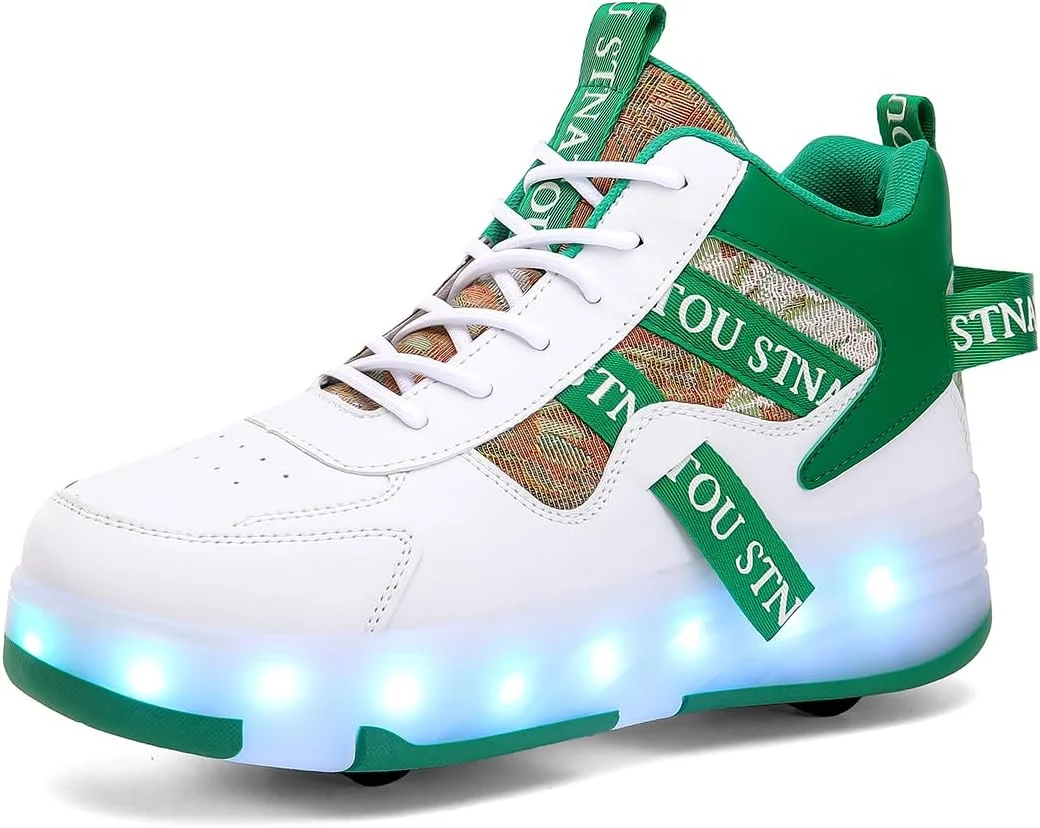 کفش اسکیت غلتکی HHSTS برای کودکان، مدل ارتقا یافته 16 LED، کفش های کتانی مد روز ساق بلند چراغ دار 4 چرخ برای پسران و دختران، هدیه کریسمس، تولد، سال نو برای کودکان کفش اسکیت غلتکی HHSTS برای کودکان، مدل ارتقا یافته 16 LED، کفش های کتانی مد روز ساق بلند چراغ دار 4 چرخ برای پسران و دختران، هدیه کریسمس، تولد، سال نو برای کودکان