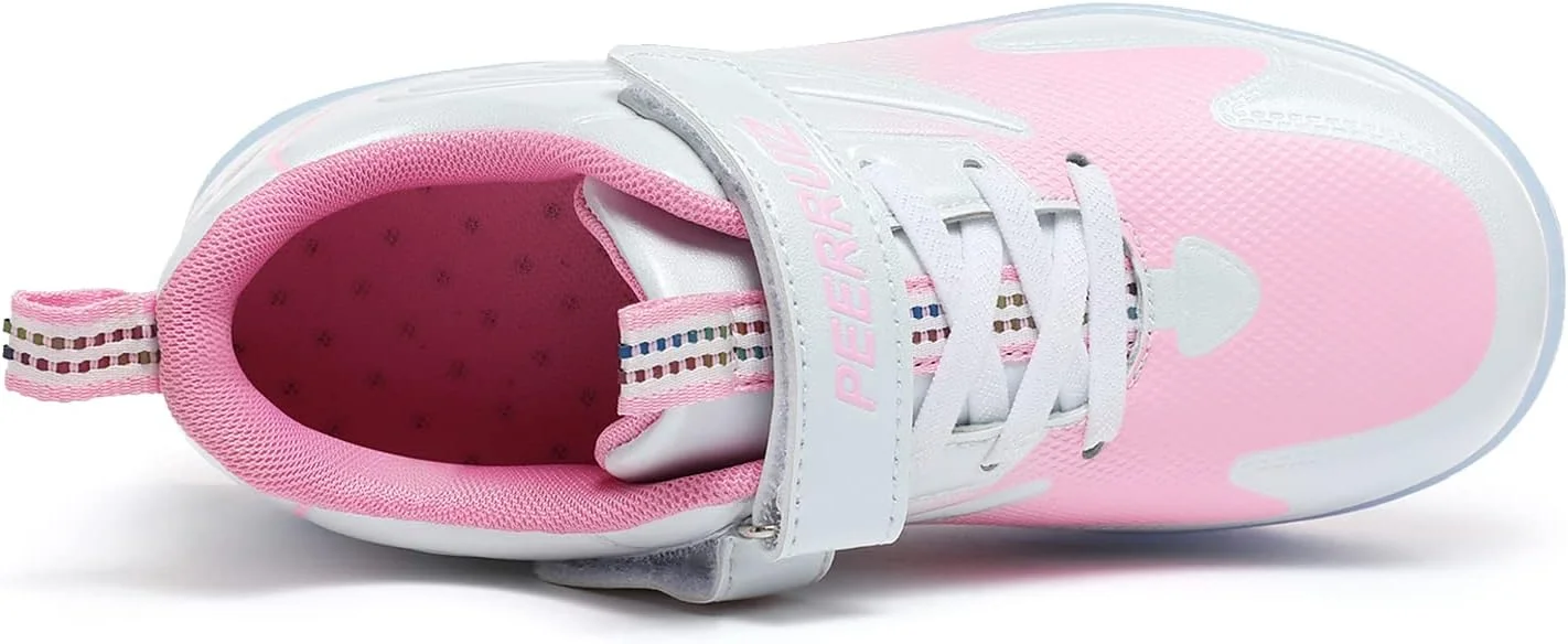 کفش های بچه گانه HHSTS - مدل جدید ارتقا یافته با چرخ های LED، کفش های رنگی درخشان، کفش های اسکیت غلتکی، کفش های ساده هدیه بچه گانه پسرانه دخترانه، بهترین هدیه برای مهمانی تولد روز کریسمس