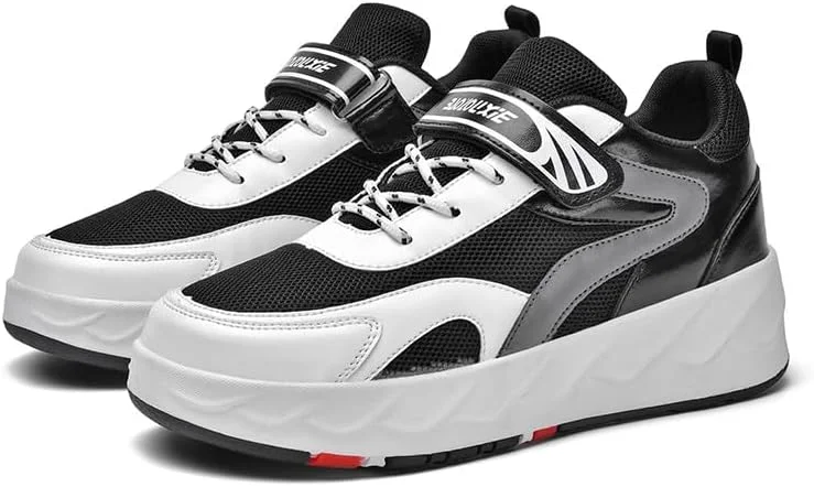 کفش های اسکیت غلتکی بچه گانه HeyFiFan، کفش های غلتکی 4 چرخ، کفش های چرخ دار پسرانه دخترانه، کفش های کتانی غلتکی برای مبتدی، تعادل بیشتر