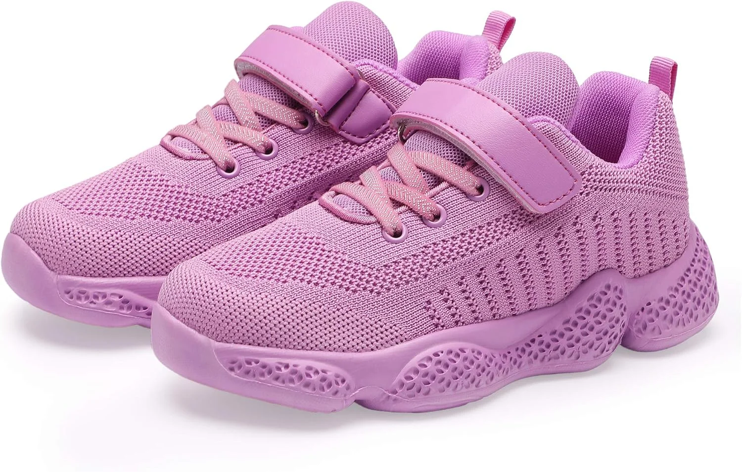 کفش های بچه گانه Hetios دخترانه، کفش های ورزشی سبک وزن، کفش های ورزشی مدرسه ای بافتنی تنفسی (کودک نوپا/کودک کوچک/کودک بزرگ)