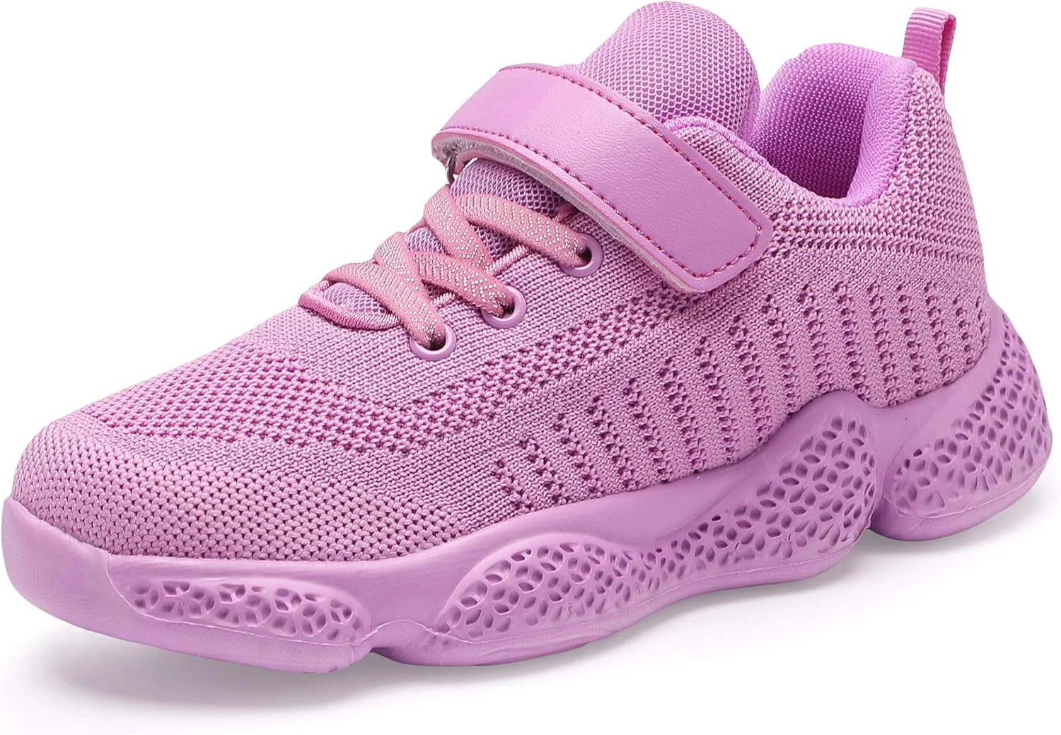 کفش های بچه گانه Hetios دخترانه، کفش های ورزشی سبک وزن، کفش های ورزشی مدرسه ای بافتنی تنفسی (کودک نوپا/کودک کوچک/کودک بزرگ)