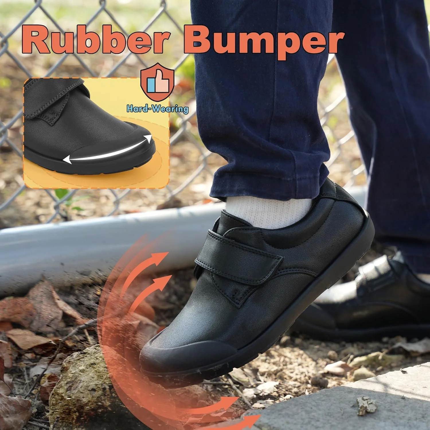 کفش فرم مدرسه پسرانه هاوکول با بند، بادوام، راحت و غیررسمی (مناسب کودکان نوپا/کودکان کوچک/کودکان بزرگ/نوجوانان)