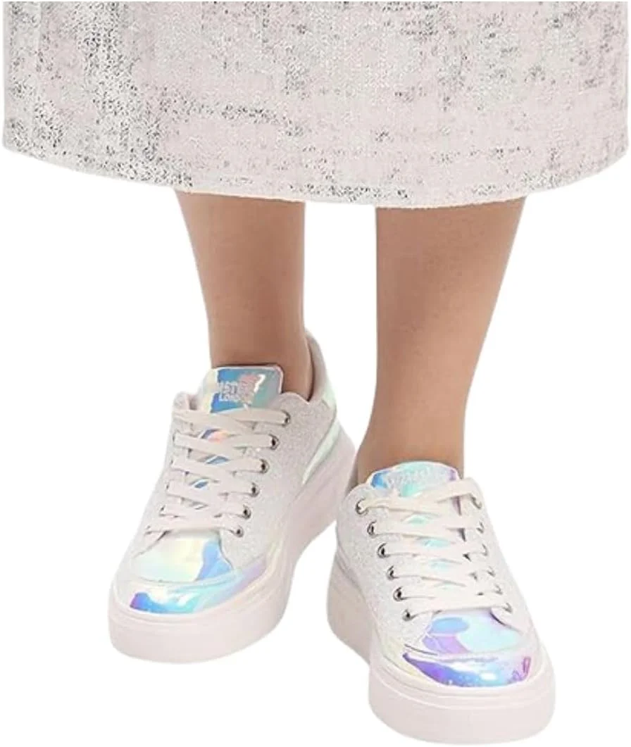 کفش های کتانی унисекс Hamster London مدل Mousehole Bling Party بند دار مناسب دختران/پسران | تنفس پذیر