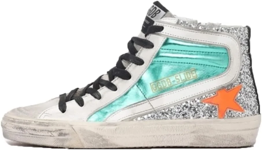 کفش‌های کتانی ساق بلند طلایی گوس، مناسب برای پسران، غیررسمی، راحت، اسکیت، ورزشی، پیاده‌روی و تمرین