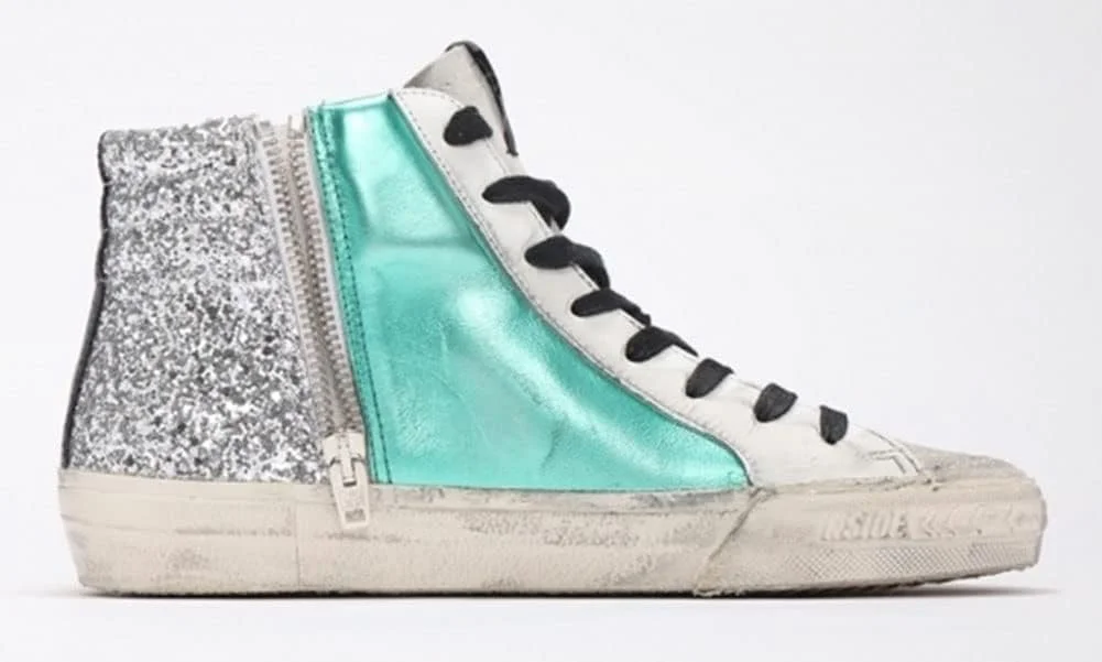 کفش‌های کتانی ساق بلند طلایی گوس، مناسب برای پسران، غیررسمی، راحت، اسکیت، ورزشی، پیاده‌روی و تمرین