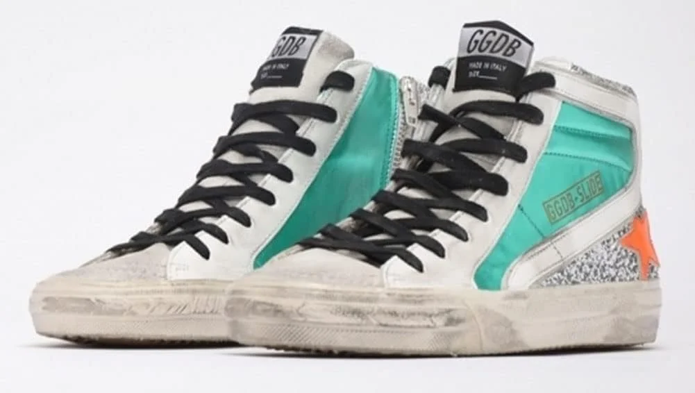 کفش‌های کتانی ساق بلند طلایی گوس، مناسب برای پسران، غیررسمی، راحت، اسکیت، ورزشی، پیاده‌روی و تمرین