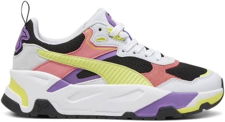 کفش ورزشی دخترانه پوما مدل Trinity بند دار - مشکی، خاکستری، صورتی